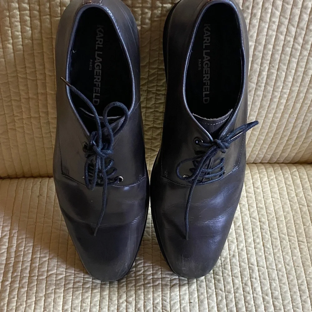 Karl Lagerfeld Classic Black Oxfords